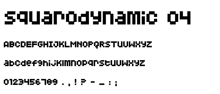 Squarodynamic 04 font